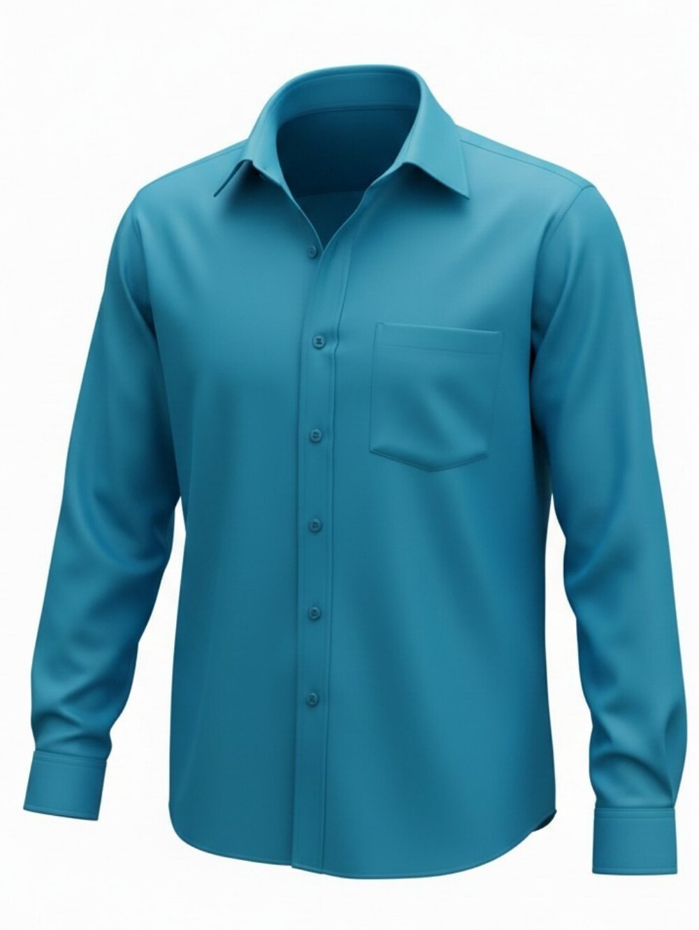 Kenneth Cole Reaction Mens Teal Button-Front Dress Shirt Size XXL